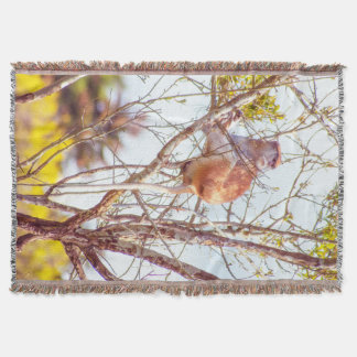 Patas is Up a Tree Throw Blanket