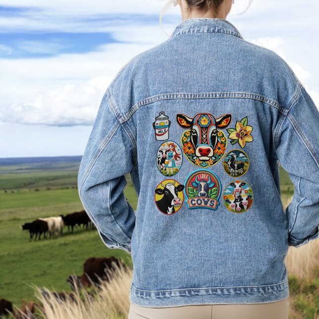Patch badge collector - Cows Denim Jacket (Creator Uploaded)