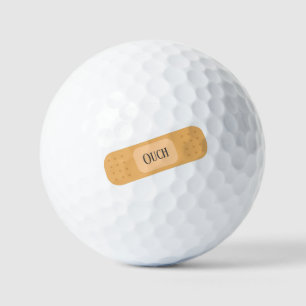 Patch bandaid plaster ouch funny golfer golf balls