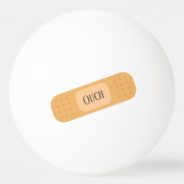 Patch bandaid plaster ouch funny tabletennis  ping pong ball (Front)