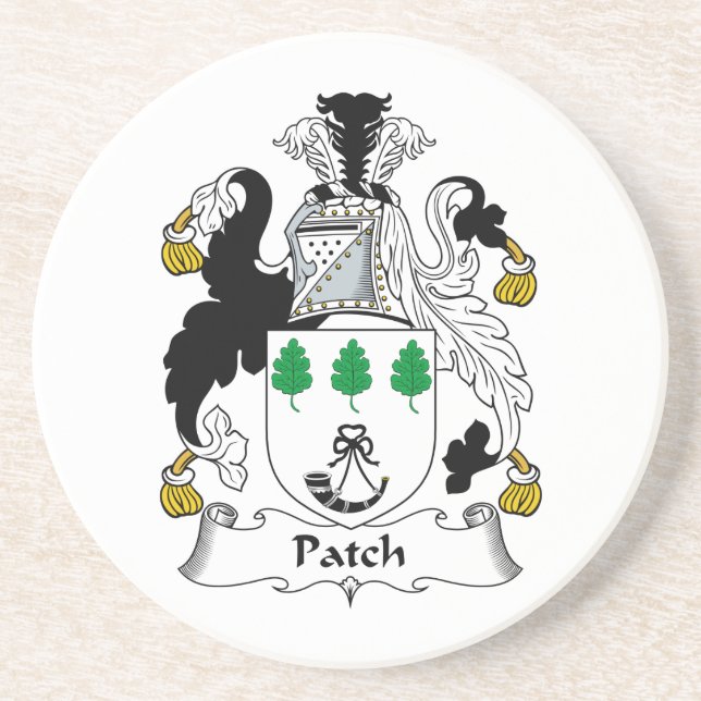 Patch Family Crest Drink Coaster (Front)