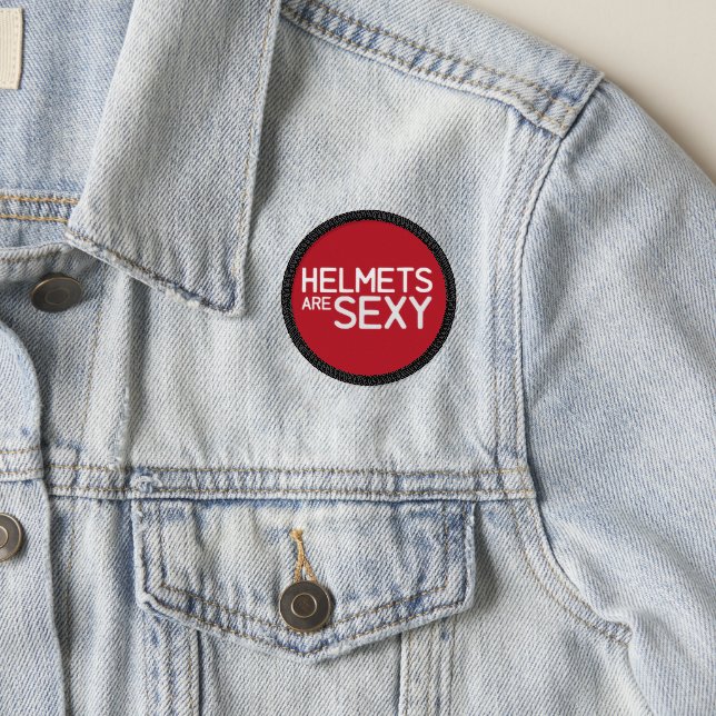 Patch: Helmets Are Sexy Patch (On Jacket)