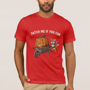 Patch Me If You Can - Funny Halloween Fox Pumpkin T-Shirt