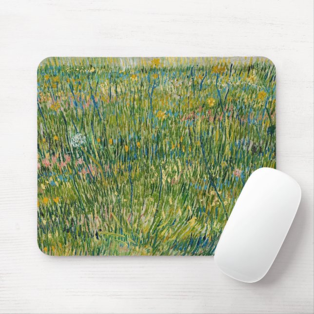 Patch of Grass | Vincent van Gogh Mouse Pad (With Mouse)