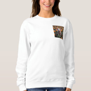 **"Patch of Joy: A Happy Baby Pig Among Pumpkins"* Sweatshirt