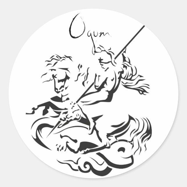 Patch Ogum Classic Round Sticker (Front)