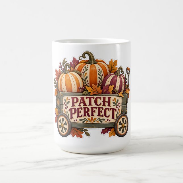 Patch Perfect Autumn Pumpkin Wagon Coffee Mug (Center)
