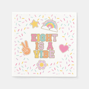 Patch Preppy Eight is a Vibe 8th Birthday Napkins