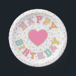 Patch Preppy Letter Birthday Paper Plates<br><div class="desc">Varsity preppy patch birthday.</div>