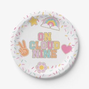 Patch Preppy On Cloud Nine 9th Birthday Paper Plates