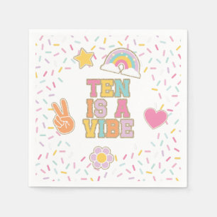 Patch Preppy Ten is a Vibe 10th Birthday Napkins