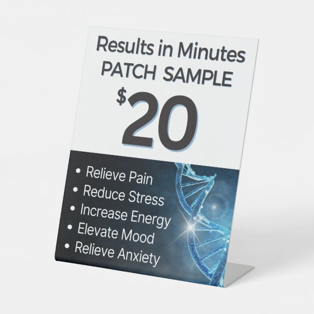 Patch Sample - $20 Pedestal Sign (Front)