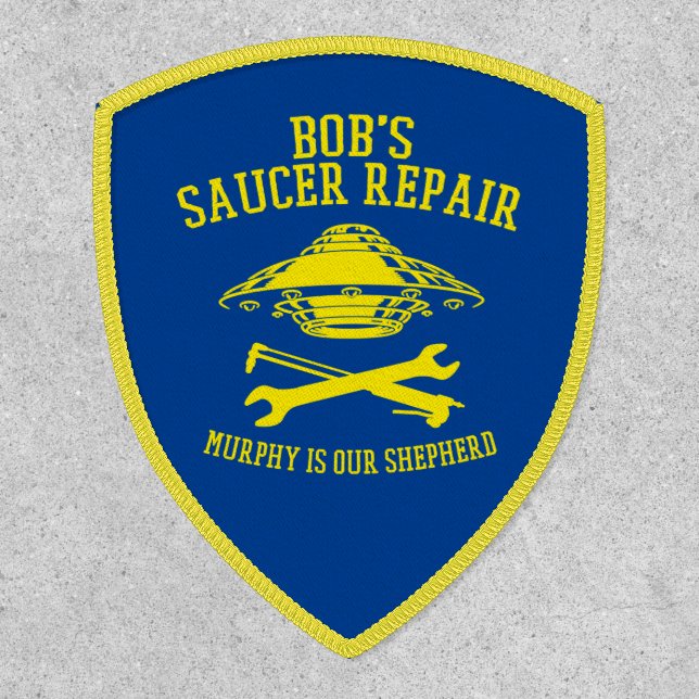 patch with Bob's Saucer Repair logo (Front)