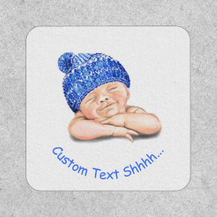 Patch with Cute Happy Baby Personalized Text