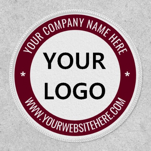 Patch with Your Business Logo Name Info Colors