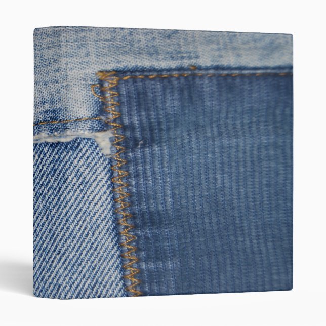 Patched Denim Binder (Front/Spine)