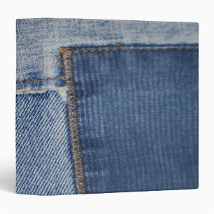 Patched Denim Binder