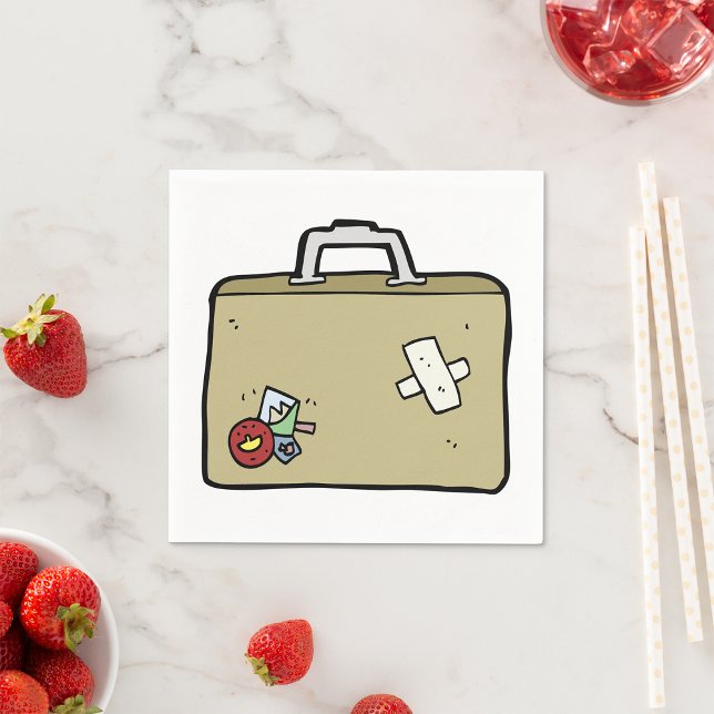 Patched Luggage Paper Napkins (Creator Uploaded)