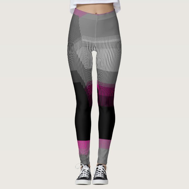 Patched Stripes Leggings (Front)