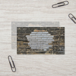 Patched Up City Brick Wall Business Card