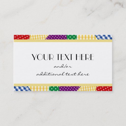 Customizable Patches Business Card Template