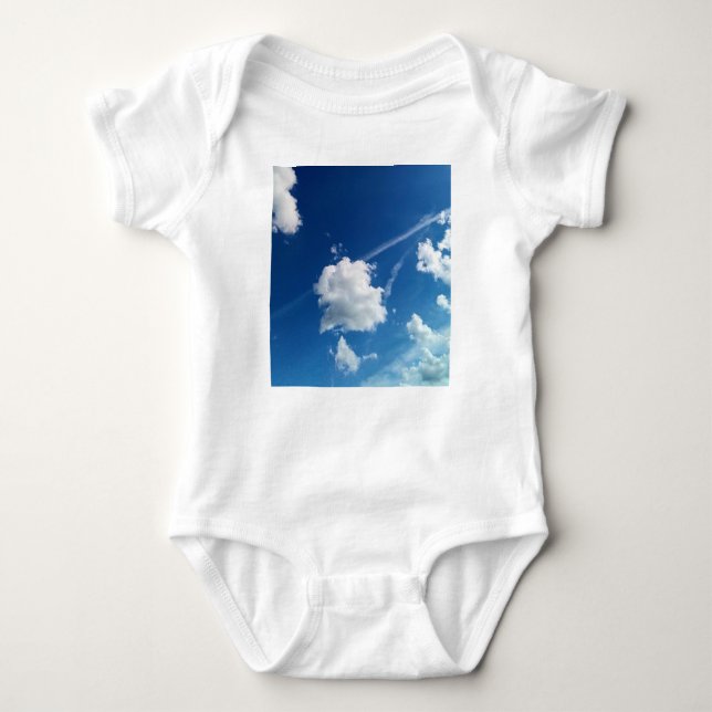 Patches of clouds baby bodysuit (Front)