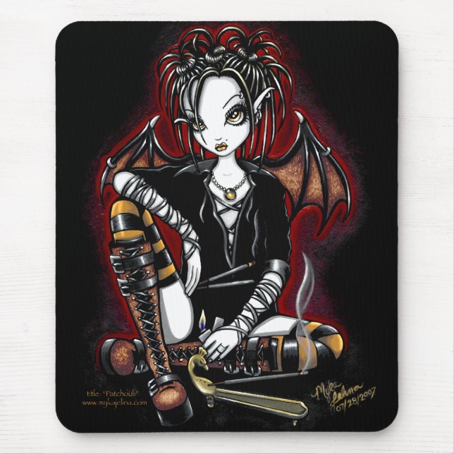 Patchouli Dark Faery Incense Fantasy Mousepad (Front)