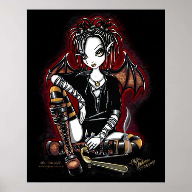 Patchouli Gothic Incense Faerie Fantasy Poster (Front)