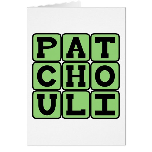 Patchouli, Hippie Oil Cards (Front)