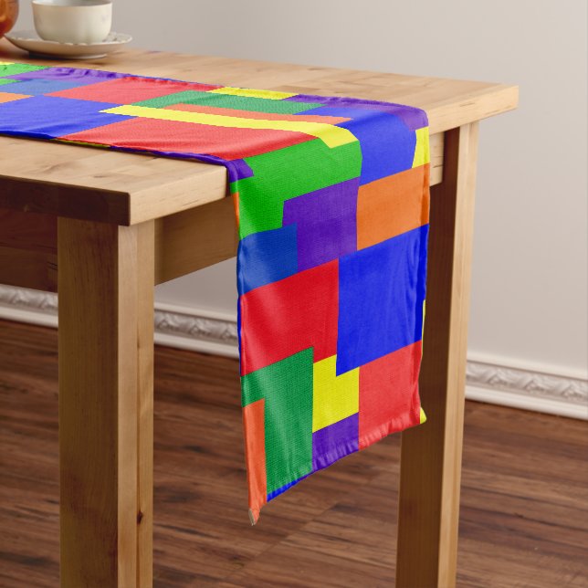 Patchwork Abstract Design RainbowTable Runner (In Situ)
