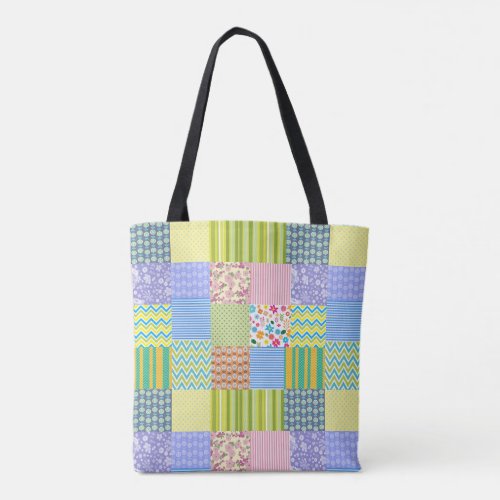 Patchwork All_Over_Print Tote Bag