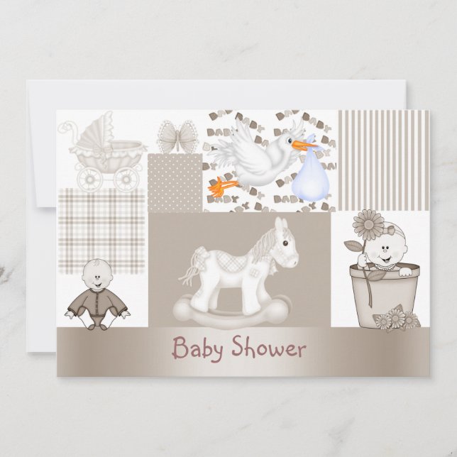 PATCHWORK BABY SHOWER INVITATION (Front)