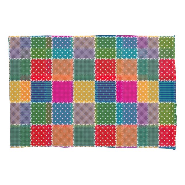 Patchwork Background: Diverse Pattern Mix Pillow Case (Front)