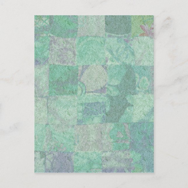 Patchwork Background Postcard (Front)