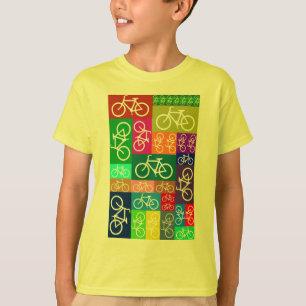 Patchwork Bicycles Art T-Shirt