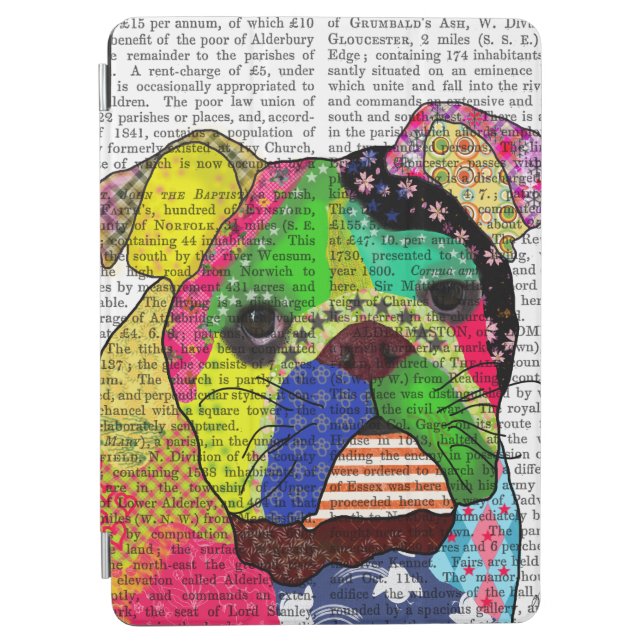 Patchwork Bulldog iPad Air Cover (Front)