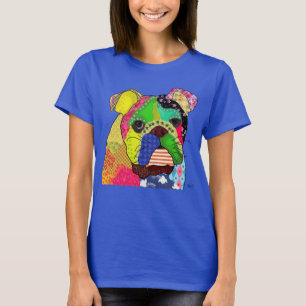 Patchwork Bulldog T-Shirt