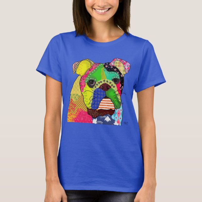Patchwork Bulldog T-Shirt (Front)