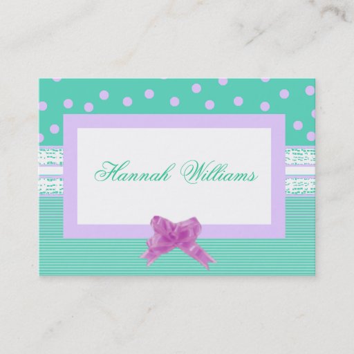 Customizable Patchwork Calling Card Business Cards