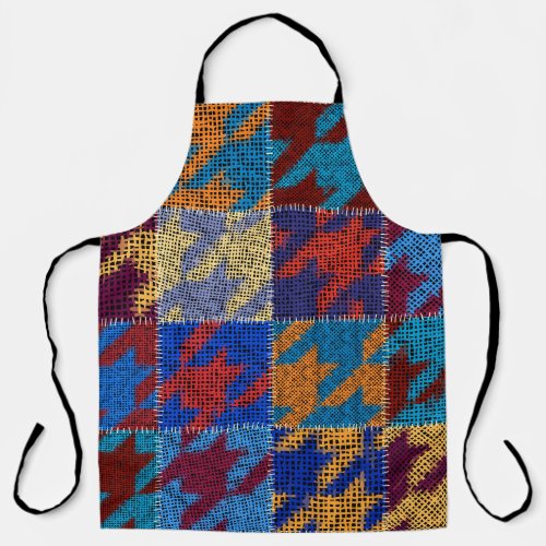 Patchwork canvas imitation vintage pattern apron