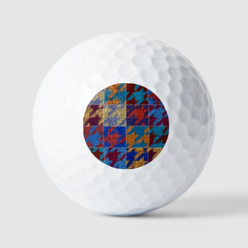 Patchwork canvas imitation vintage pattern golf balls