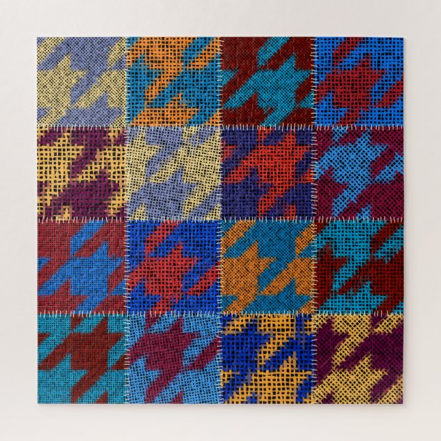 Patchwork canvas: imitation vintage pattern. jigsaw puzzle (Vertical)