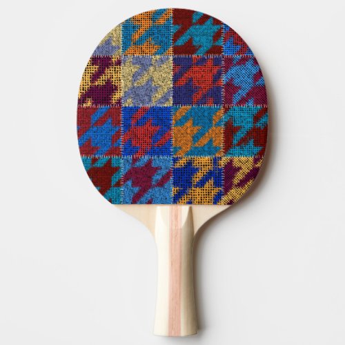 Patchwork canvas imitation vintage pattern ping pong paddle