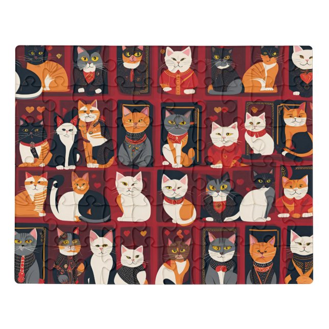 patchwork cats AI art puzzle (Puzzle Horizontal)