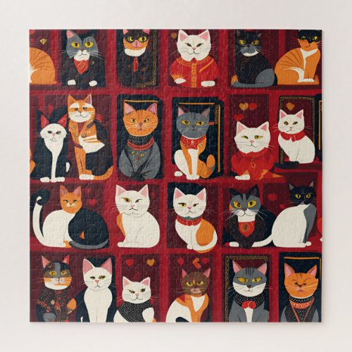 patchwork cats AI art puzzle