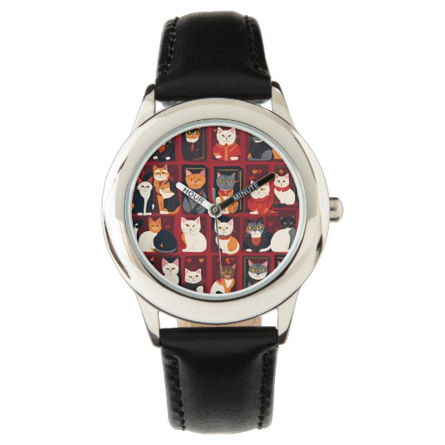 patchwork cats AI art watch (Front)