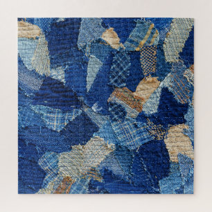 Patchwork Chic: Fabric Pattern Fun Jigsaw Puzzle