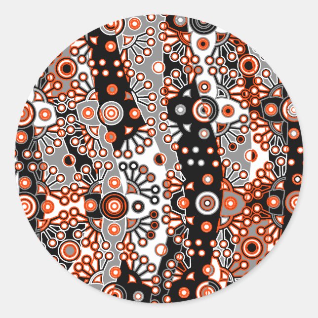 patchwork classic round sticker (Front)