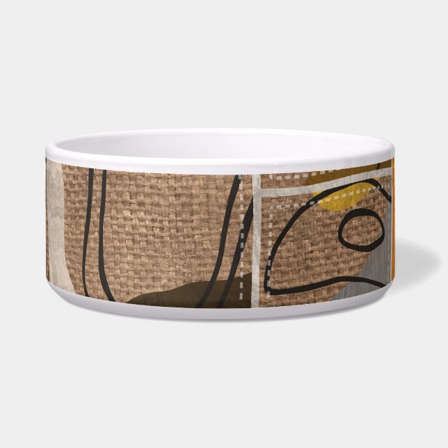 Patchwork collage, quilt mix pattern bowl (Front)