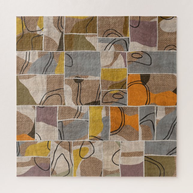 Patchwork collage, quilt mix pattern jigsaw puzzle (Vertical)